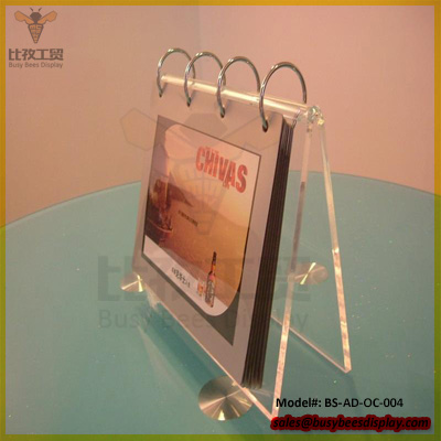 V Shape Acrylic Desk Calendar Stand
