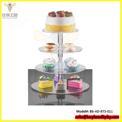 Custom Wholesale 4 Tier Acrylic Cupcake Stand